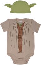 Conjunto de macacão e chapéu Star Wars Yoda Newborn Baby Boys 0-3M