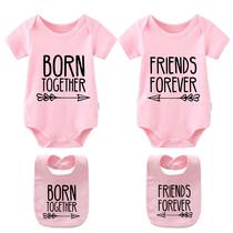 Conjunto de macacões para bebês YSCULBUTOL Best Friends Forever Twins