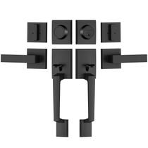 Conjunto de maçanetas de porta TICONN Double Front Heavy Duty Matte Black Conjunto de maçanetas de porta TICONN Double Front Heavy Duty Matte Black