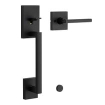 Conjunto de maçanetas dianteiras Kwikset San Clemente Non-Locking Black