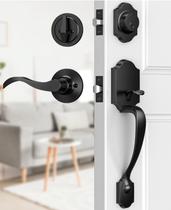 Conjunto de maçanetas e fechaduras dianteiras Brightify Black Conjunto de maçanetas e fechaduras dianteiras Brightify Black