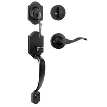 Conjunto de maçanetas e fechaduras Haidms em bronze polido a óleo