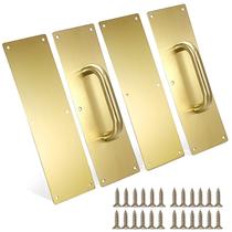 Conjunto de maçanetas Sumnacon 12" em aço inoxidável dourado, 2 unidades