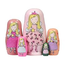Conjunto de madeira russa Nesting Doll HYCLES Matryoshka, presente para crianças Conjunto de madeira russa Nesting Doll HYCLES Matryoshka, presente para crianças