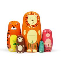 Conjunto de madeira russa Nesting Doll HYCLES Matryoshka, presente para crianças Conjunto de madeira russa Nesting Doll HYCLES Matryoshka, presente para crianças