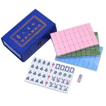 Conjunto de Mahjong, mini ladrilhos portáteis de viagem de 24 mm com estojo