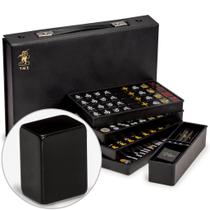 Conjunto de Mahjong Yellow Mountain importa Riichi Black japonês