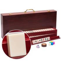 Conjunto de Mahjong Yellow Mountain Imports American Classic com estojo