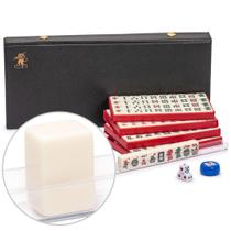Conjunto de Mahjong Yellow Mountain Imports Mini American com estojo