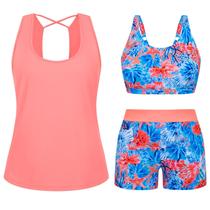 Conjunto de Maiô Plus Size Arolina 3 Peças Tankini Conjunto de Maiô Plus Size Arolina 3 Peças Tankini