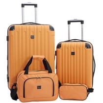 Conjunto de Mala de Viagem 4 Peças Travellers Club Midtown Hardside - Cor Butterscotch