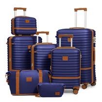 Conjunto de Mala Joyway Expandível com 7 Peças e Cadeado TSA Azul Marinho Conjunto de Mala Joyway Expandível com 7 Peças e Cadeado TSA Azul Marinho