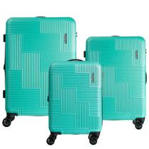 Conjunto de Malas Absa Expansível American Tourister By Samsonite Cuiabá Cadeado Tsa P/m/g Verde