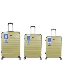 Conjunto de Malas de Viagem 3 Peças ABS Rígido com Rodinhas 360º e Cadeado Embutido Conjunto de Malas de Viagem 3 Peças ABS Rígido com Rodinhas 360º e Cadeado Embutido