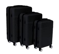 Conjunto de Malas de Viagem G, M, P Preto ABS - MOR