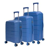 Conjunto de malas de viagem polipropileno Barcelona Swiss Move Azul