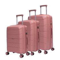 Conjunto de malas de viagem polipropileno Barcelona Swiss Move Rose Conjunto de malas de viagem polipropileno Barcelona Swiss Move Rose