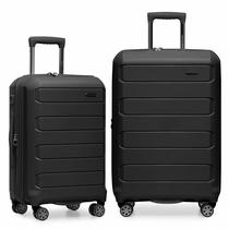 Conjunto de Malas Expansíveis Pagosa Traveler's Choice com Rodas Spinner, Preto, 2 Peças (22/27) Conjunto de Malas Expansíveis Pagosa Traveler's Choice com Rodas Spinner, Preto, 2 Peças (22/27)
