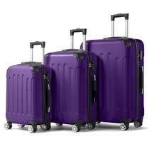 Conjunto de Malas Karl Home 20/24/28" ABS com Cadeado TSA Roxo Conjunto de Malas Karl Home 20/24/28" ABS com Cadeado TSA Roxo