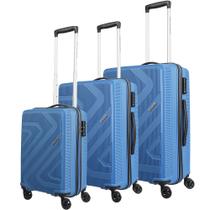 Conjunto de Malas Polipropileno American Tourister Camboriu Cadeado Tsa Rodas 360º 3 Pcs P/m/g Azul