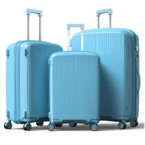 Conjunto de Malas Rígidas Nazhura 3 Peças 20" 24" 28" Azul Conjunto de Malas Rígidas Nazhura 3 Peças 20" 24" 28" Azul