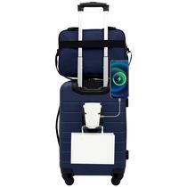 Conjunto de Malas Wrangler Smart Spinner Hardside Azul Marinho 2 Peças Conjunto de Malas Wrangler Smart Spinner Hardside Azul Marinho 2 Peças