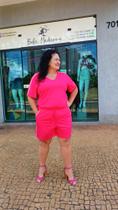 Conjunto de Malha com Faixas Laterais Pink