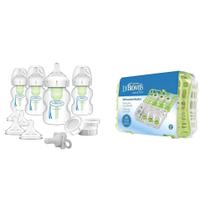 Conjunto de Mamadeiras Dr. Brown's com Bicos Anti-Cólica de Fluxo Lento