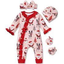 Conjunto de Mameluco Navideño Aalizzwell para Bebé 0-3 Meses Conjunto de Mameluco Navideño Aalizzwell para Bebé 0-3 Meses