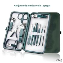 Conjunto de Manicure 7-18 Peças - Kit de Aço Inoxidável para Unhas