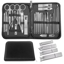 Conjunto de manicure Andrea 30 em 1 Professional com estojo prateado