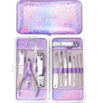 Conjunto de Manicure e Pedicure ZIZZON com Estojo Roxo