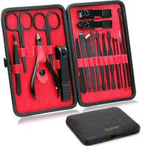 Conjunto de manicure ZIZZON 18 em 1 Professional com estojo de couro