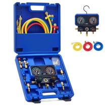 Conjunto de Manômetro para Ar-Condicionado Orion Motor Tech com Manifold 3 Vias e Mangueiras de 1,5 m Conjunto de Manômetro para Ar-Condicionado Orion Motor Tech com Manifold 3 Vias e Mangueiras de 1,5 m