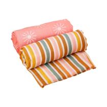Conjunto De Manta De Musselina De Algodão De Bambu Macio Para Bebê 2pcs Capa De Carrinho Toalhas De