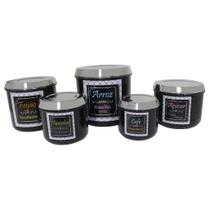 Conjunto De Mantimentos Preto Decorado Em Alumínio Para Cozinha 5 Peças