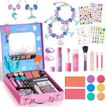 Conjunto de maquiagem Bunny Bubbles Kids com joias para meninas de 4 a 12 anos Conjunto de maquiagem Bunny Bubbles Kids com joias para meninas de 4 a 12 anos