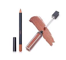 Conjunto de maquiagem com batom líquido fosco e delineador labial 7mL