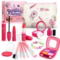 Conjunto de maquiagem fingida Woumserta Girl Presentes para meninas de 3 a 7 anos Conjunto de maquiagem fingida Woumserta Girl Presentes para meninas de 3 a 7 anos