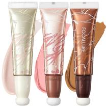 Conjunto de maquiagem FOCALLURE Liquid Contour Stick com iluminador, blush e bronzeador