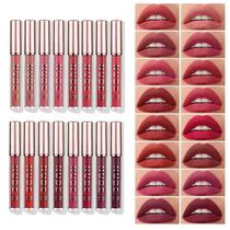 Conjunto de maquiagem LANGMANNI Matte Liquid Lipstick 16 unidades para mulheres Conjunto de maquiagem LANGMANNI Matte Liquid Lipstick 16 unidades para mulheres