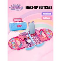 Conjunto De Maquiagem Lavável Para Meninas Com Maleta Brinquedos De Beleza Para Brincar De Faz De
