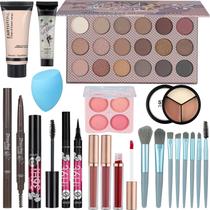Conjunto de maquiagem MONRUEVT All in One com paleta de sombras de 18 cores Conjunto de maquiagem MONRUEVT All in One com paleta de sombras de 18 cores