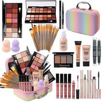 Conjunto de maquiagem MTDXILTAI Rainbow Makeup Kit com estojo para meninas Conjunto de maquiagem MTDXILTAI Rainbow Makeup Kit com estojo para meninas