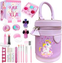Conjunto de maquiagem para meninas simulado não tóxico com estilo princesa B Conjunto de maquiagem para meninas simulado não tóxico com estilo princesa B