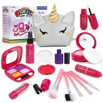 Conjunto de maquiagem Pretend Pink ToToToo para crianças pequenas com bolsa de cosméticos