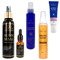 Conjunto de Maquiagem: Primer, Brumas e Drops para Pele Radiante e Duradoura Conjunto de Maquiagem: Primer, Brumas e Drops para Pele Radiante e Duradoura