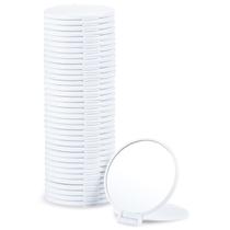 Conjunto de maquiagem redondo Compact Mirror Qislee de 36 plásticos brancos