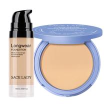 Conjunto de maquiagem SACE LADY Flawless Matte Foundation + Powder