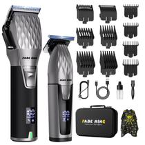 Conjunto de máquina de cortar e aparar cabelo FADEKING Pro 2600mAh sem fio
